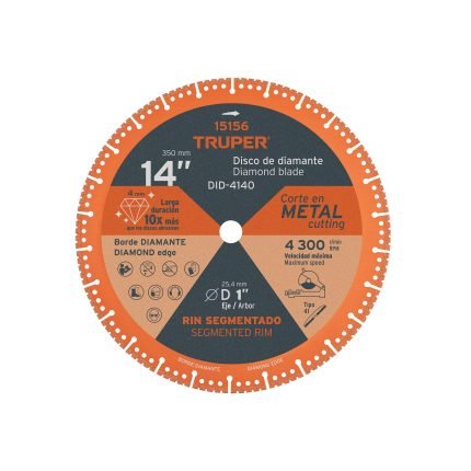 DISCO DE DIAMANTE DE 14" X 4 MM - TRUPER