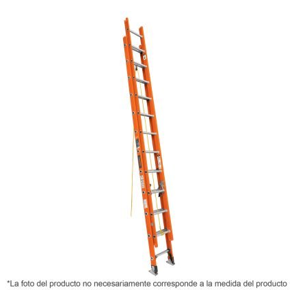 ESCALERA DE EXTENSIÓN TIPO II, 28 PELDAÑOS, FIBRA DE VIDRIO - TRUPER