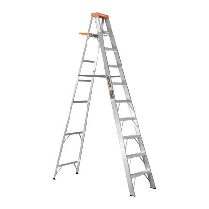 ESCALERA DE TIJERA TIPO II 9 PELDAÑOS Y BANDEJA - TRUPER